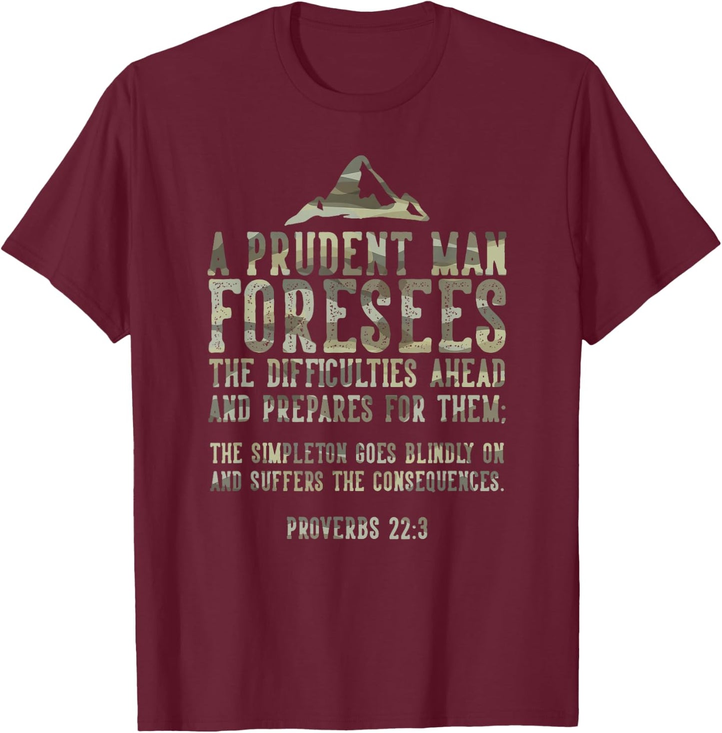 Bible Prepping Quote Prepper Gift T-Shirt - T-Shirt | Maroon