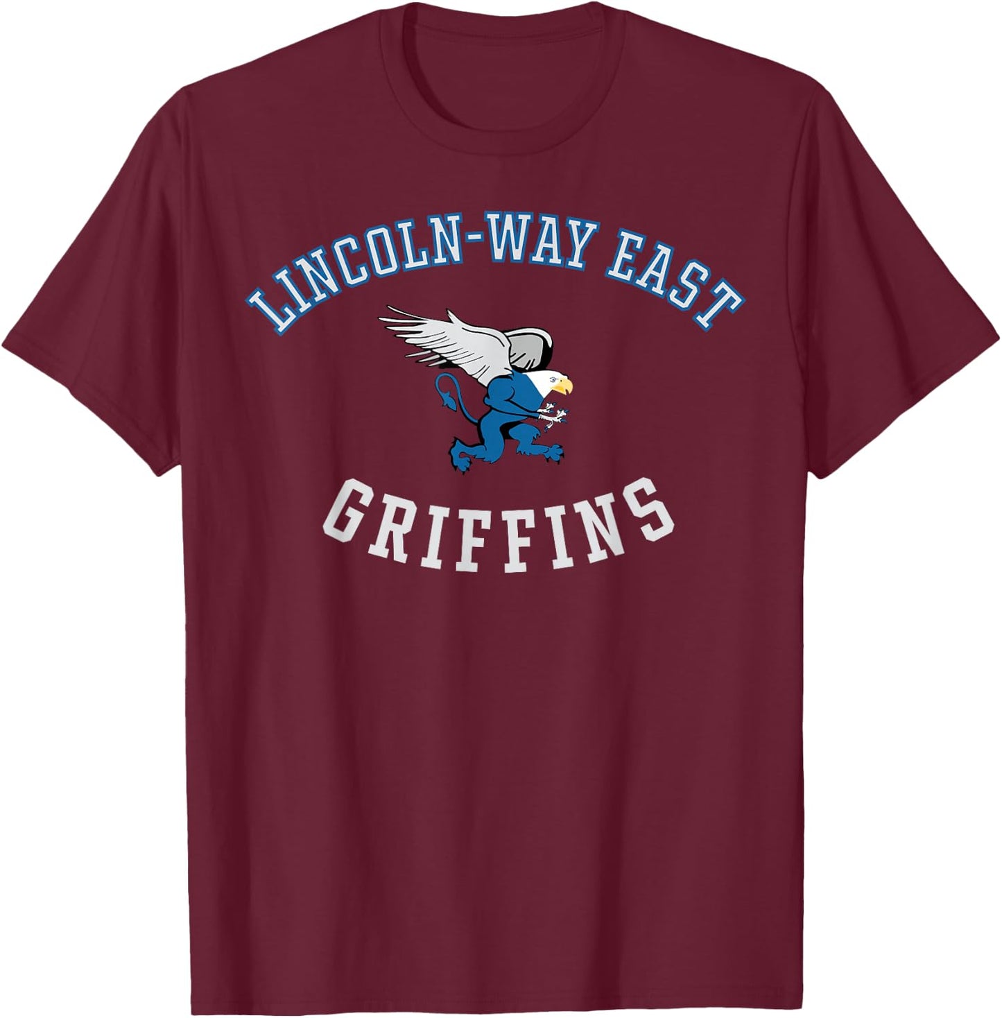 Lincoln-Way East High School Griffins C8 T-Shirt - T-Shirt | Maroon