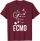 ECMO Survivor Gifts ECMO Awareness -Adults Black Cotton T-Shirt - T-Shirt | Maroon