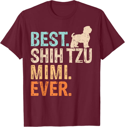 Best Shih Tzu Mimi Ever Dog Lover Grandma Funny Retro