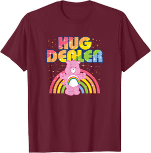 Care Bears Hug Dealer Rainbow Retro Cartoon T-Shirt - T-Shirt | Maroon