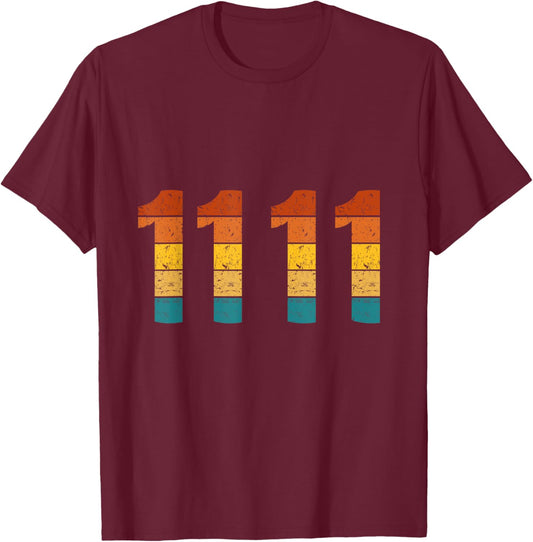 Angelique numbers 1111 T-Shirt - T-Shirt | Maroon