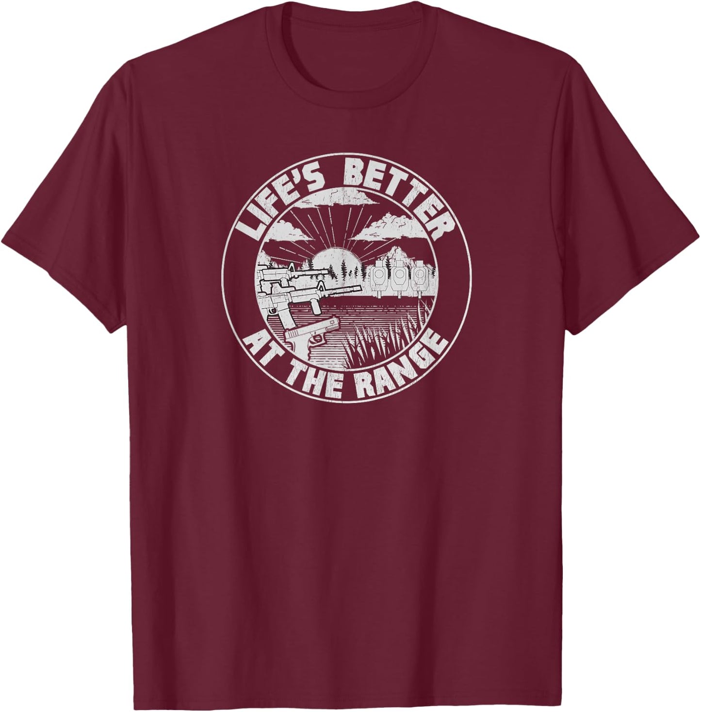 2A Pro-Gun 2nd Amendment Shooting Range T-Shirt - T-Shirt | Maroon
