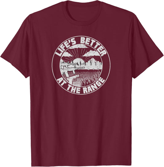 2A Pro-Gun 2nd Amendment Shooting Range T-Shirt - T-Shirt | Maroon