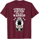 Proud Autism Pop Pop Of An Autism Warrior Pop Pop Grandpa T-Shirt - T-Shirt | Maroon