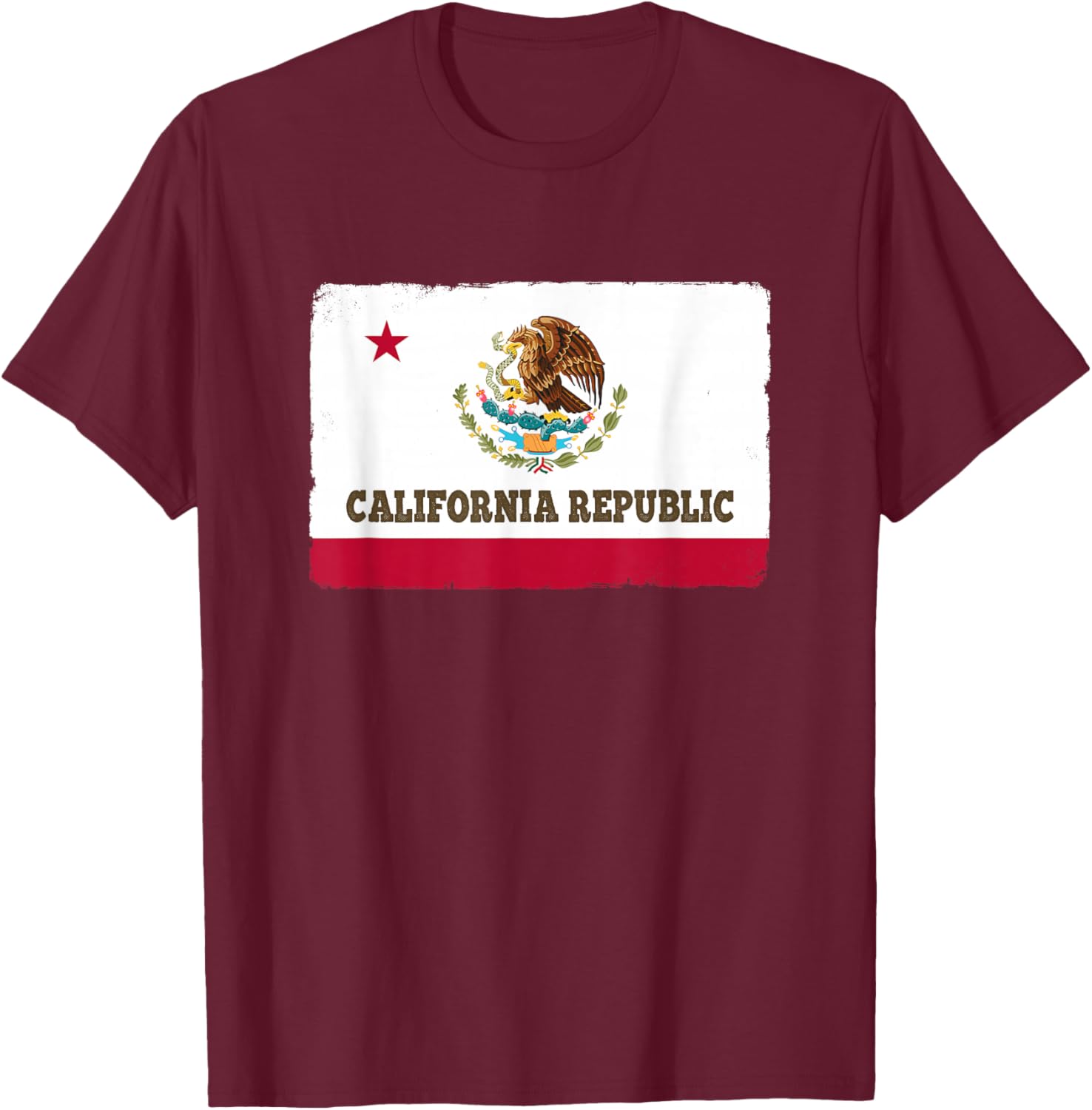 California Republic T-Shirt - T-Shirt | Maroon