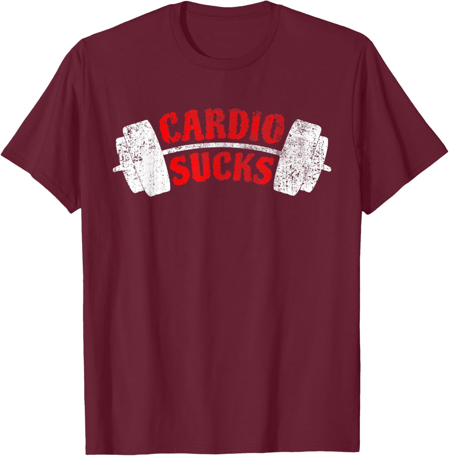 Cardio Sucks at the gym T-Shirt - T-Shirt | Maroon