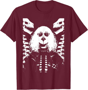 Horror Techwear Ghoul Girl Cybergoth Gothic Anime Manga T-Shirt - T-Shirt | Maroon