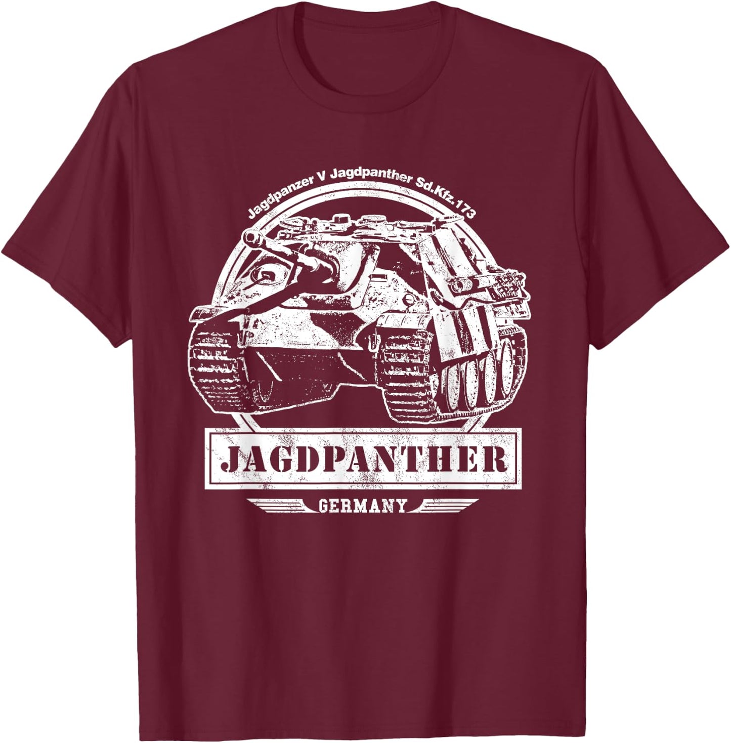Jagdpanther WW2 German Tank Shirt T-Shirt - T-Shirt | Maroon