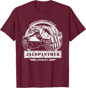 Jagdpanther WW2 German Tank Shirt T-Shirt - T-Shirt | Maroon
