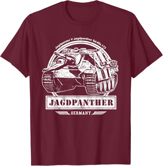 Jagdpanther WW2 German Tank Shirt T-Shirt - T-Shirt | Maroon
