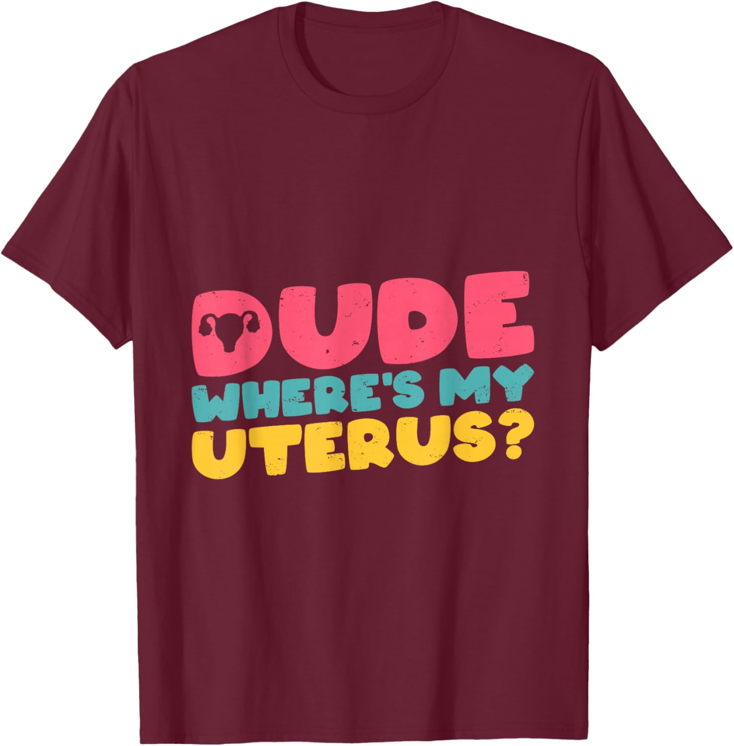 Evicted Funny Uterus Ovarian Removal Hysterectomy T-Shirt - T-Shirt | Maroon