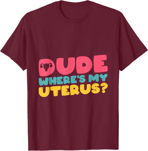 Evicted Funny Uterus Ovarian Removal Hysterectomy T-Shirt - T-Shirt | Maroon