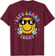 Lets Learn Today Shirt Smile Face 4K Teacher Back to School T-Shirt - T-Shirt | Maroon