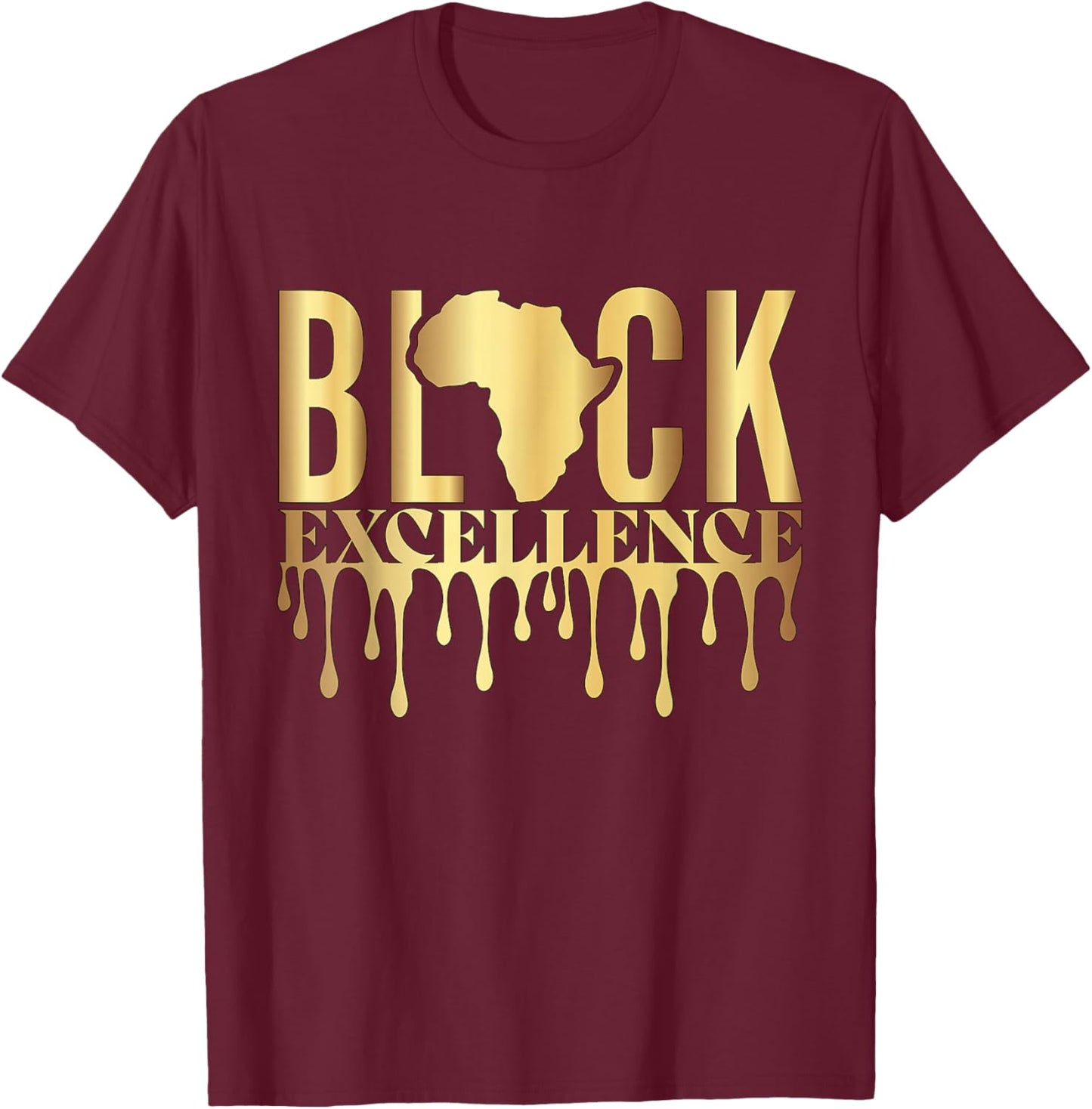 Black Excellence T-Shirt - T-Shirt | Maroon