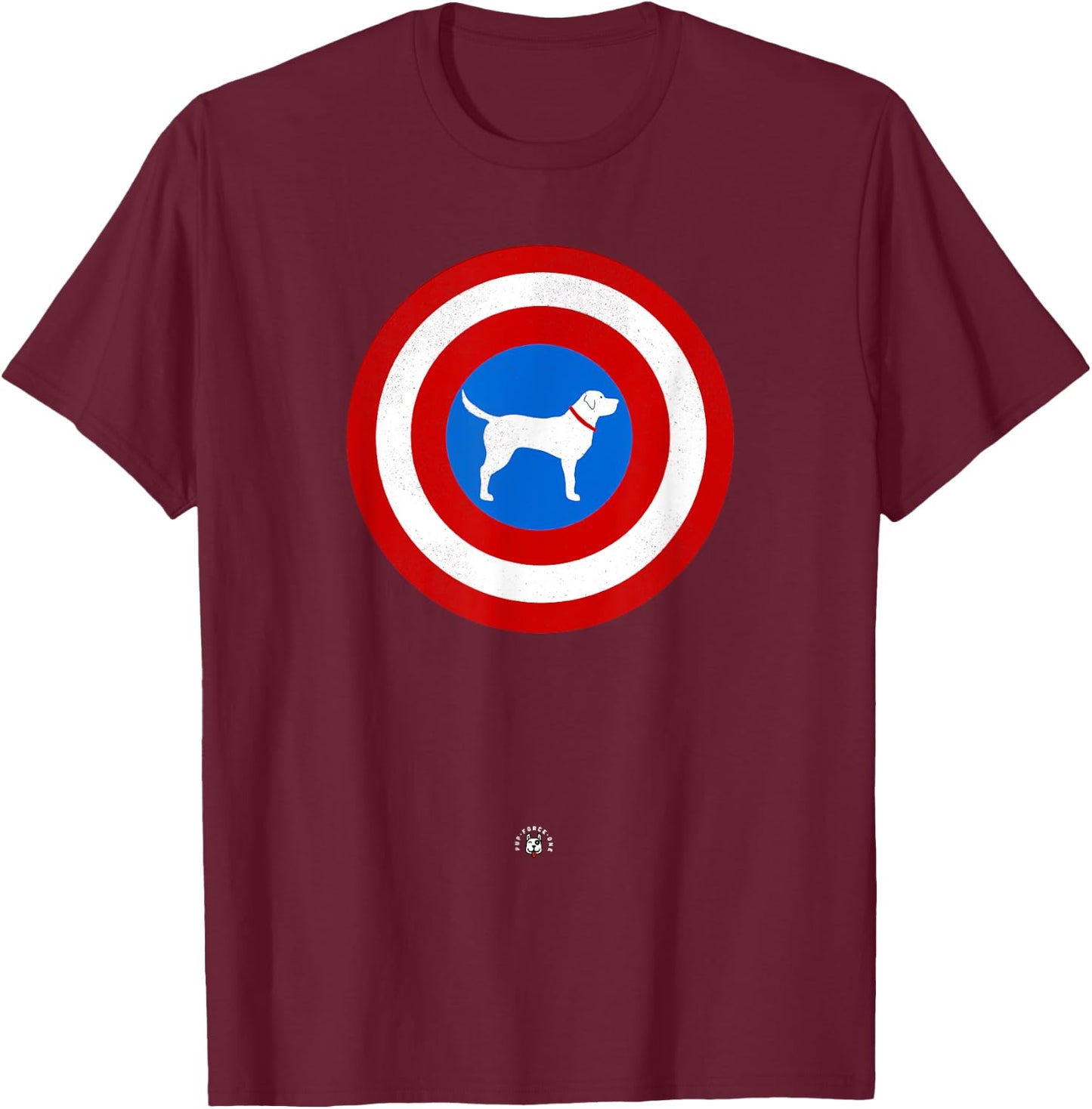 Cute Graphic Superhero Dog - Captain Labrador Men Women Kids T-Shirt - T-Shirt | Maroon