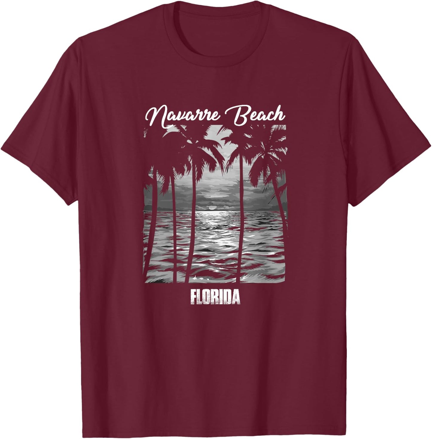 Navarre Beach Souvenir - Florida Reminder T-Shirt - T-Shirt | Maroon