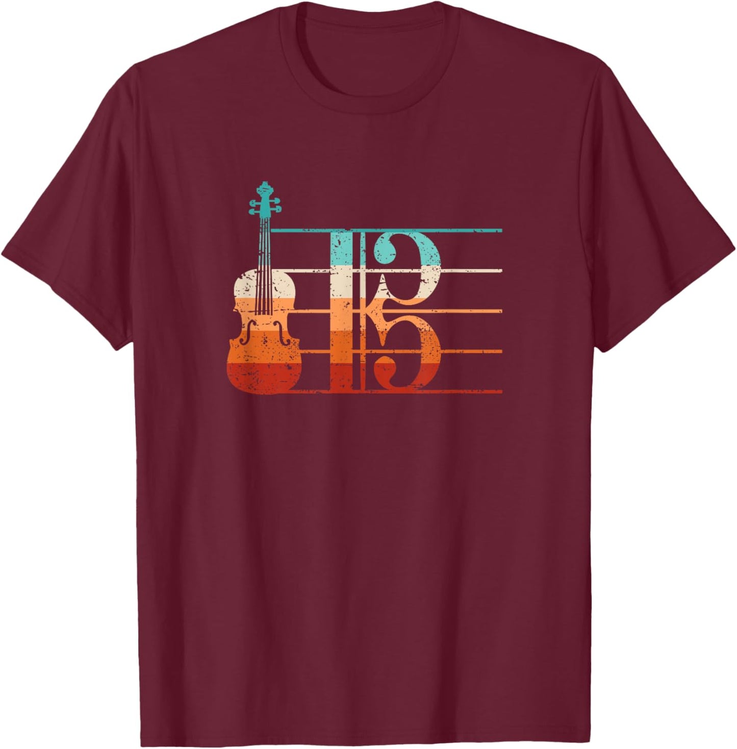 Alto Clef Viola Player Violist T-Shirt - T-Shirt | Maroon