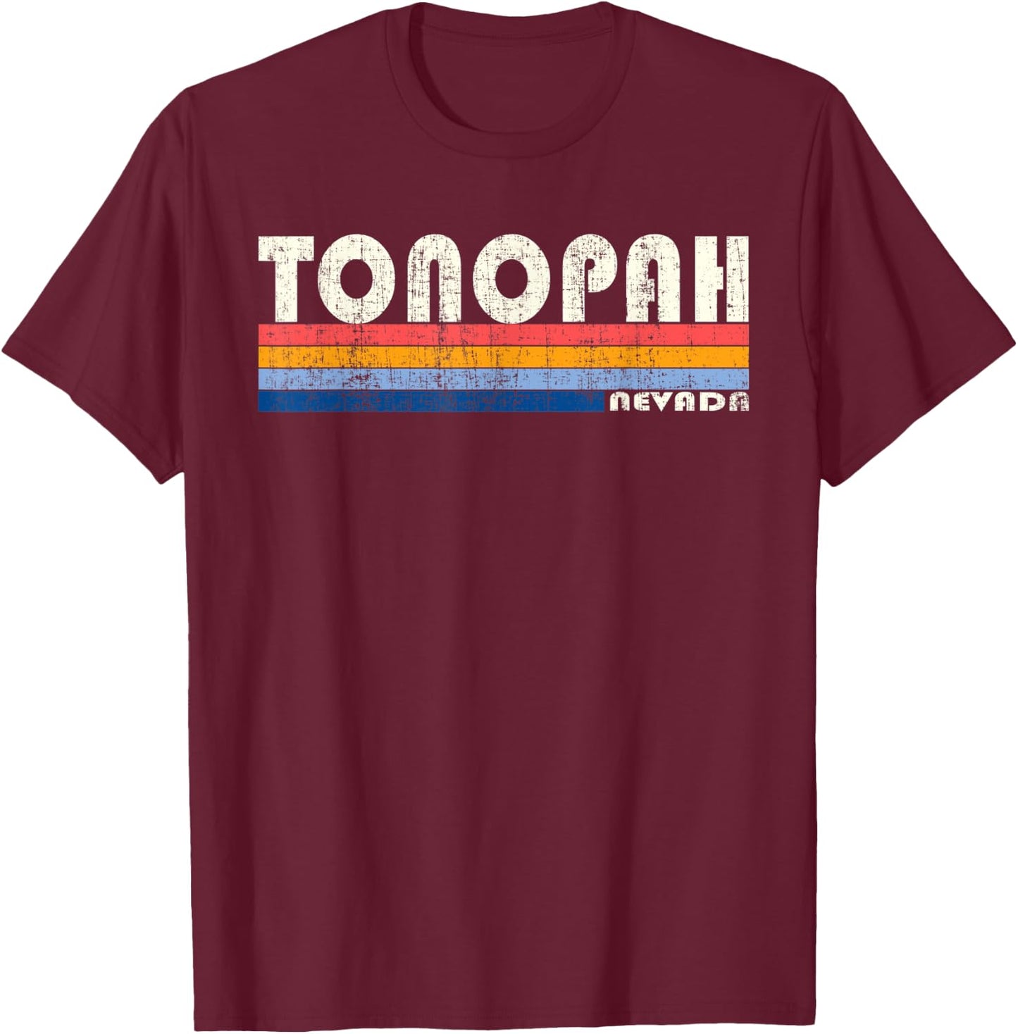 Vintage 70s 80s Style Tonopah NV T-Shirt - T-Shirt | Maroon