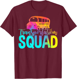 School Bus Driver Gifts - Men Women Transportation Squad T-Shirt - T-Shirt | Maroon