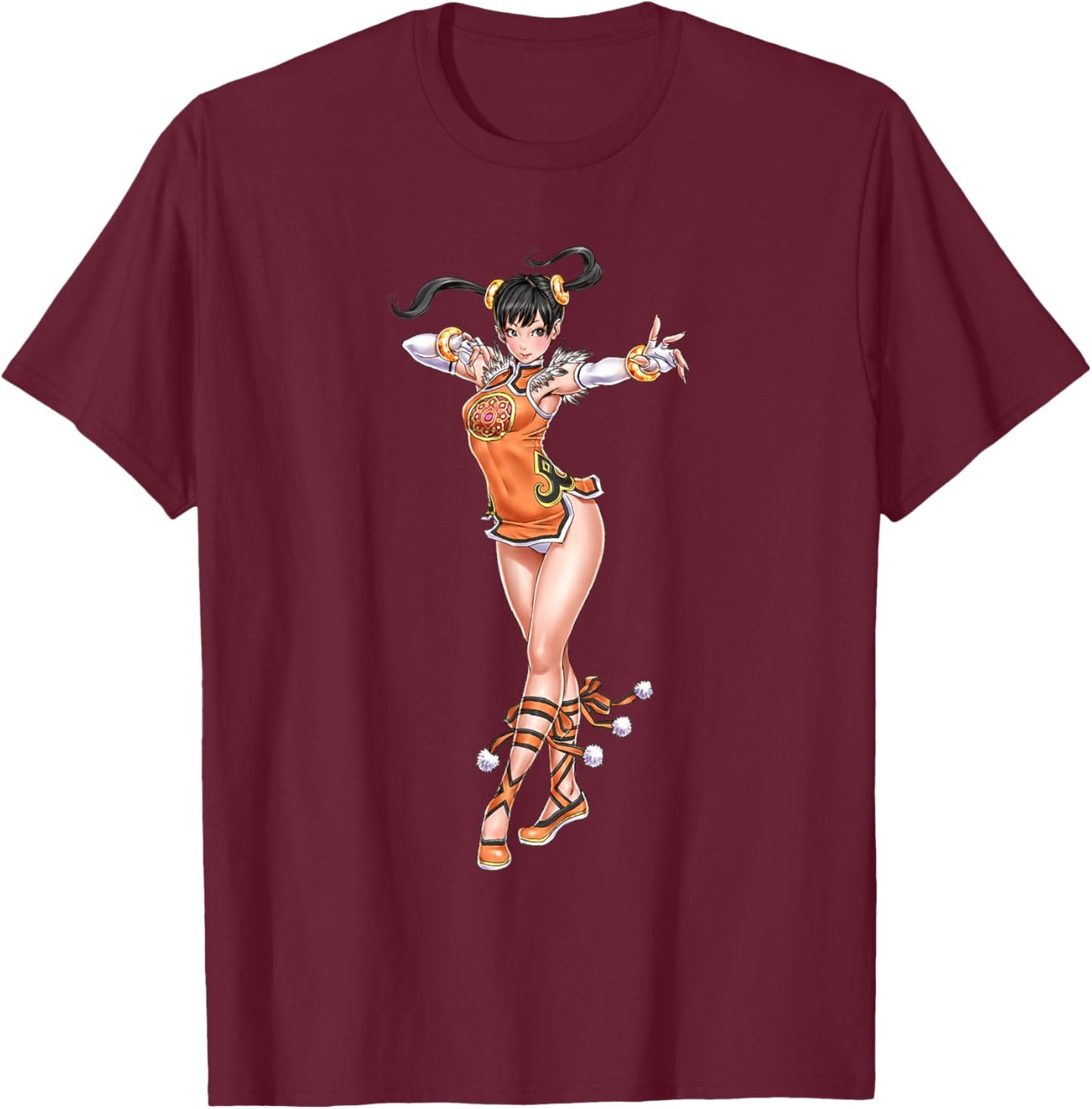 Bandai Namco Entertainment Inc. TEKKEN7 XIAOYU 004 , Small, Black T-Shirt - T-Shirt | Maroon
