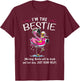 If lost or drunk please return to bestie. I'm the Bestie T-Shirt - T-Shirt | Maroon
