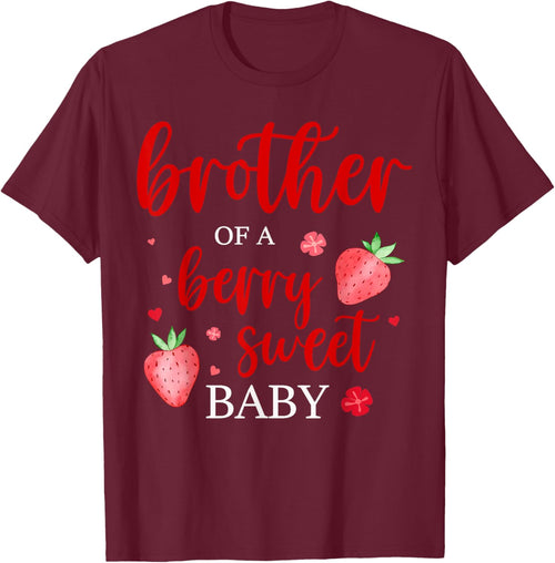 Brother Of A Berry Sweet One Strawberry Baby First Birthday