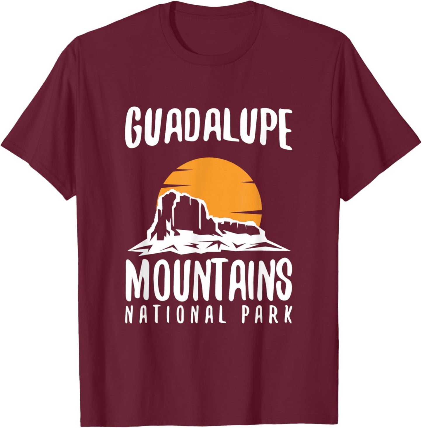 Guadalupe Mountain National Park Hiking T-Shirt - T-Shirt | Maroon