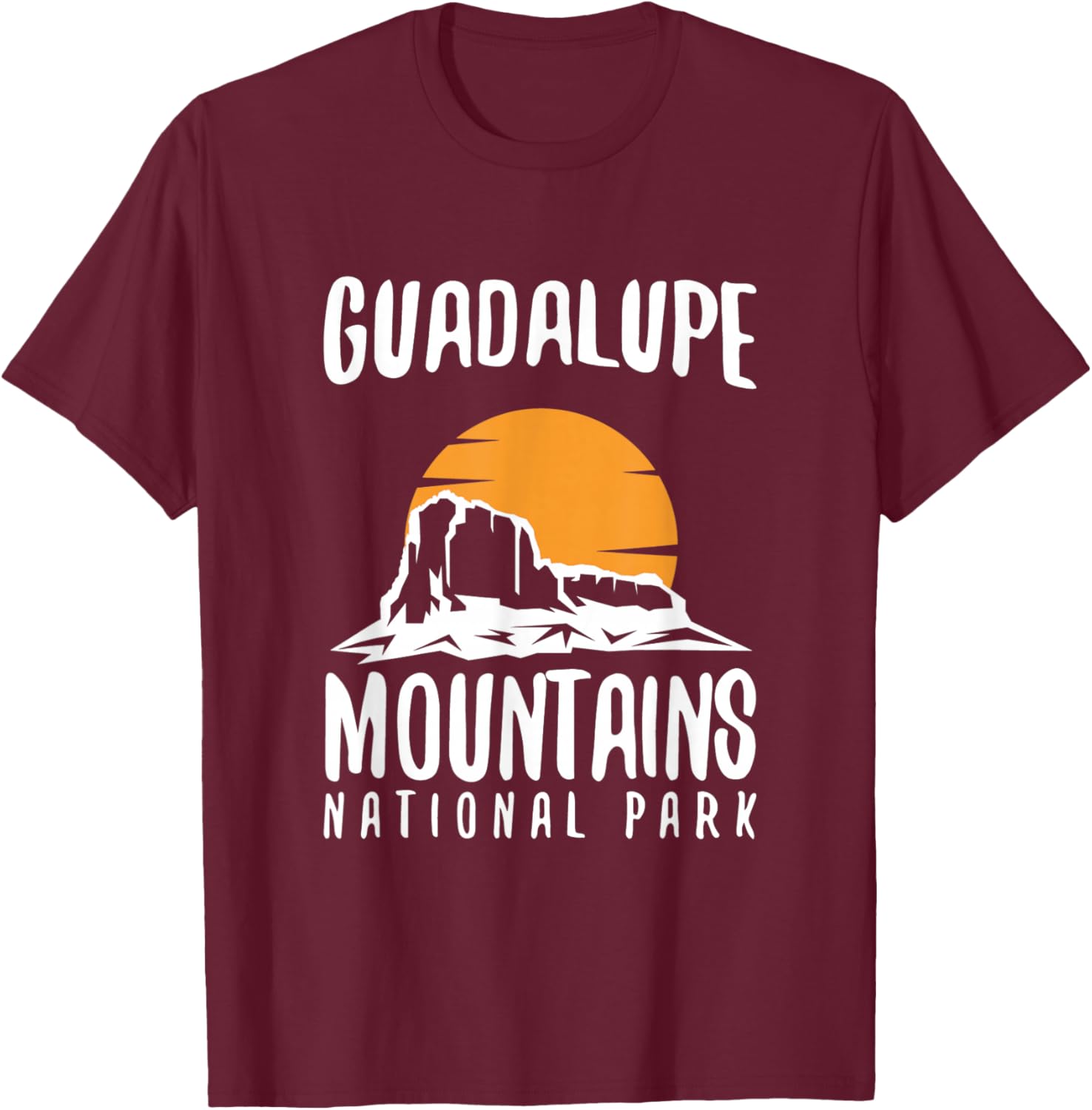 Guadalupe Mountain National Park Hiking T-Shirt - T-Shirt | Maroon