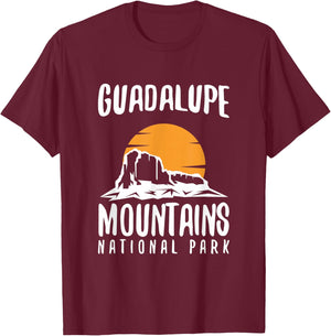Guadalupe Mountain National Park Hiking T-Shirt - T-Shirt | Maroon