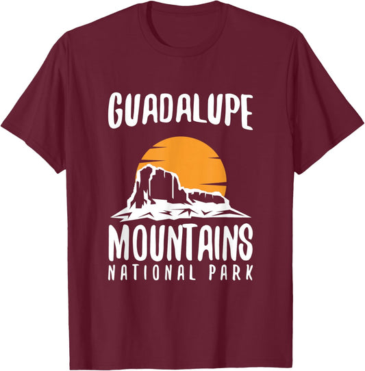 Guadalupe Mountain National Park Hiking T-Shirt - T-Shirt | Maroon
