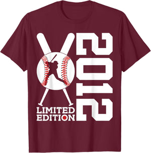 13th BIRTHDAY BASEBALL LIMITED EDITION 2012 T-Shirt - T-Shirt | Maroon