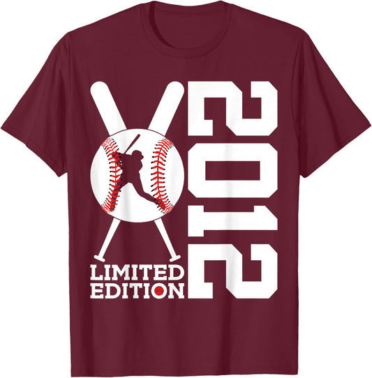 13th BIRTHDAY BASEBALL LIMITED EDITION 2012 T-Shirt - T-Shirt | Maroon