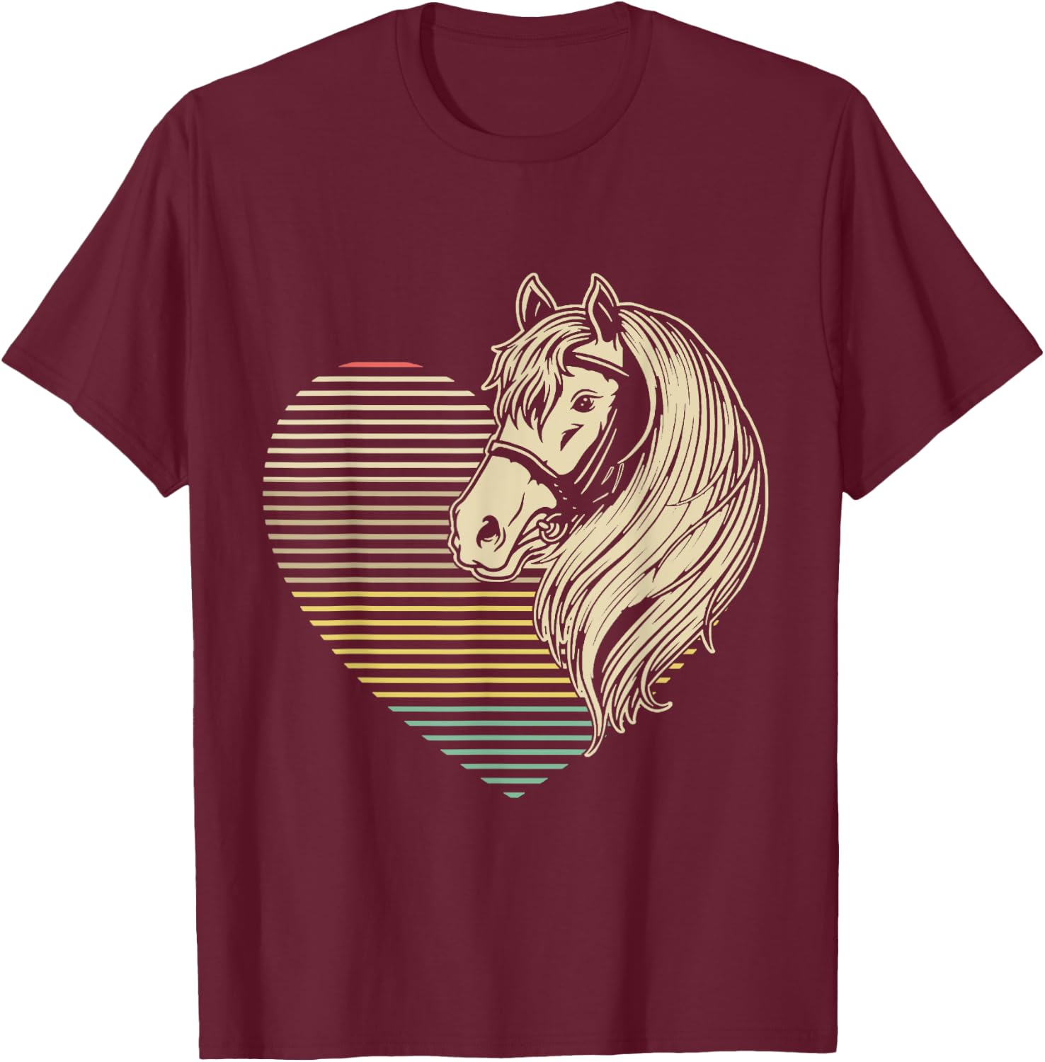 Horse Riding Women Valentines Day Gift Horse T-Shirt - T-Shirt | Maroon