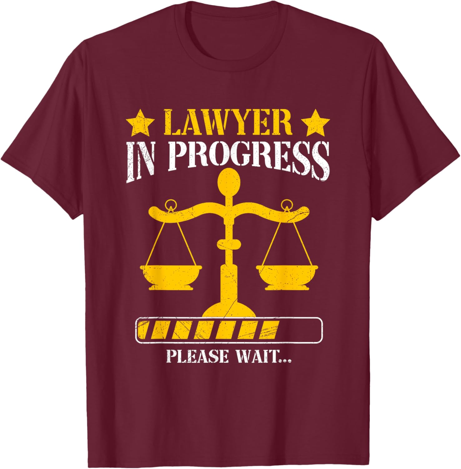 Lawyer In Progress Law School Student Graduation Party T-Shirt - T-Shirt | Maroon