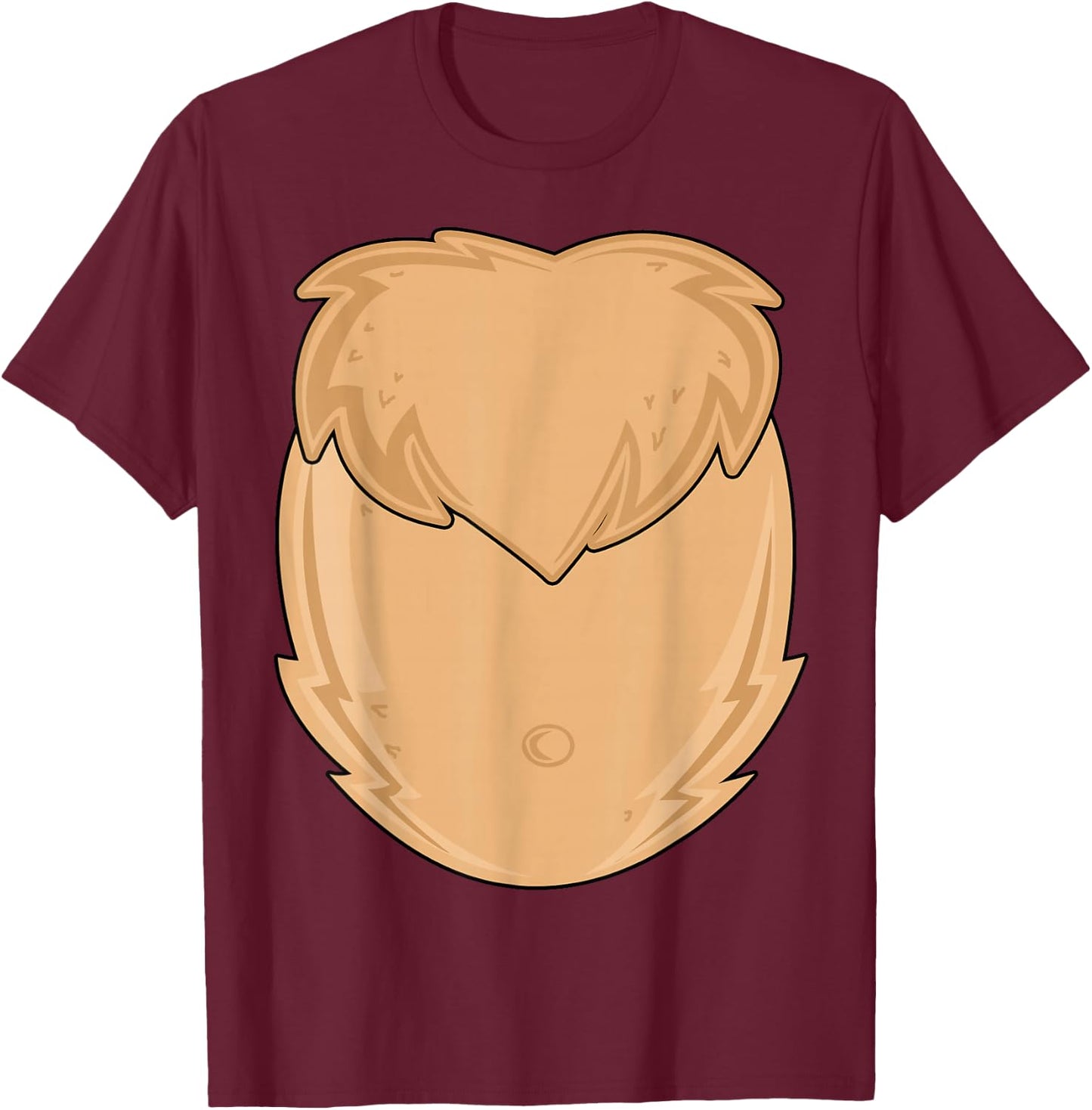 Reindeer Christmas Xmas Costume Cute Hairy Men Boy Kids Gift T-Shirt - T-Shirt | Maroon