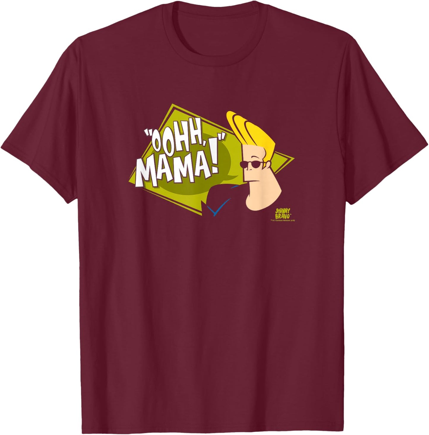 Johnny Bravo Oohh Mama T-Shirt - T-Shirt | Maroon