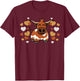 Cute Longhorn Cow With Hearts for Longhorn Cow Lovers T-Shirt - T-Shirt | Maroon