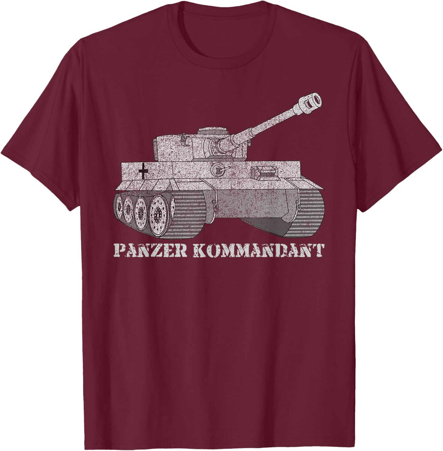 Tiger Tank Commander T shirt Gift Panzer Kommandant Wittmann T-Shirt - T-Shirt | Maroon