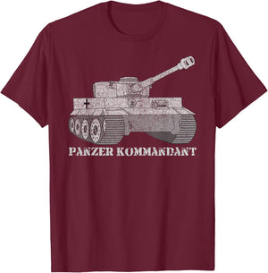 Tiger Tank Commander T shirt Gift Panzer Kommandant Wittmann T-Shirt - T-Shirt | Maroon