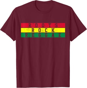 Reggae Music - Roots Rock Jamaica Rastafari Rasta Gift T-Shirt - T-Shirt | Maroon