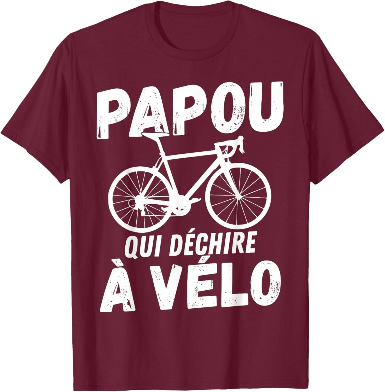 Bicycle man funny cycling cyclist Papua tearing bike , Black, S T-Shirt - T-Shirt | Maroon