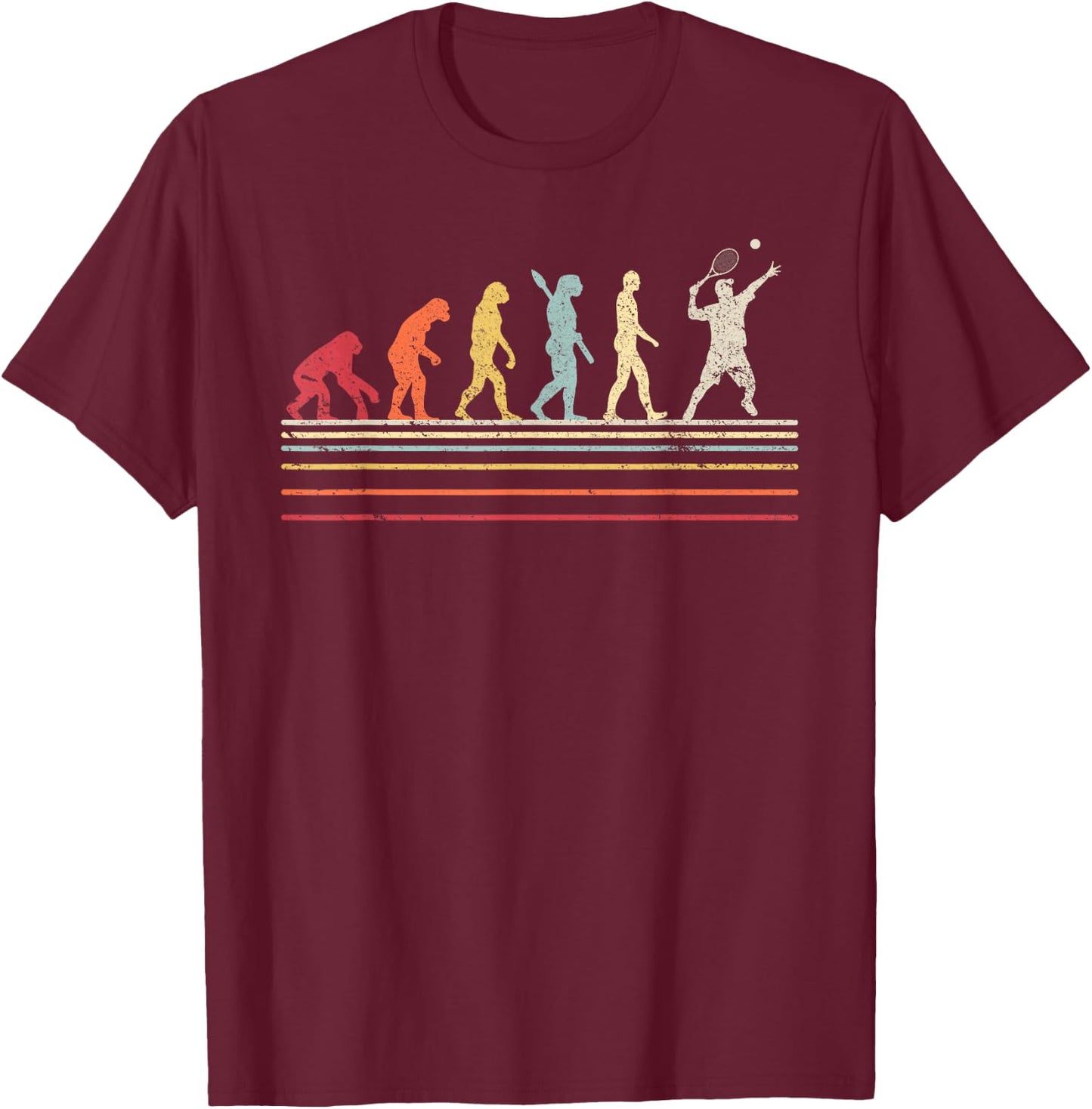 Funny Tennis Shirt. Retro Style T-Shirt - T-Shirt | Maroon