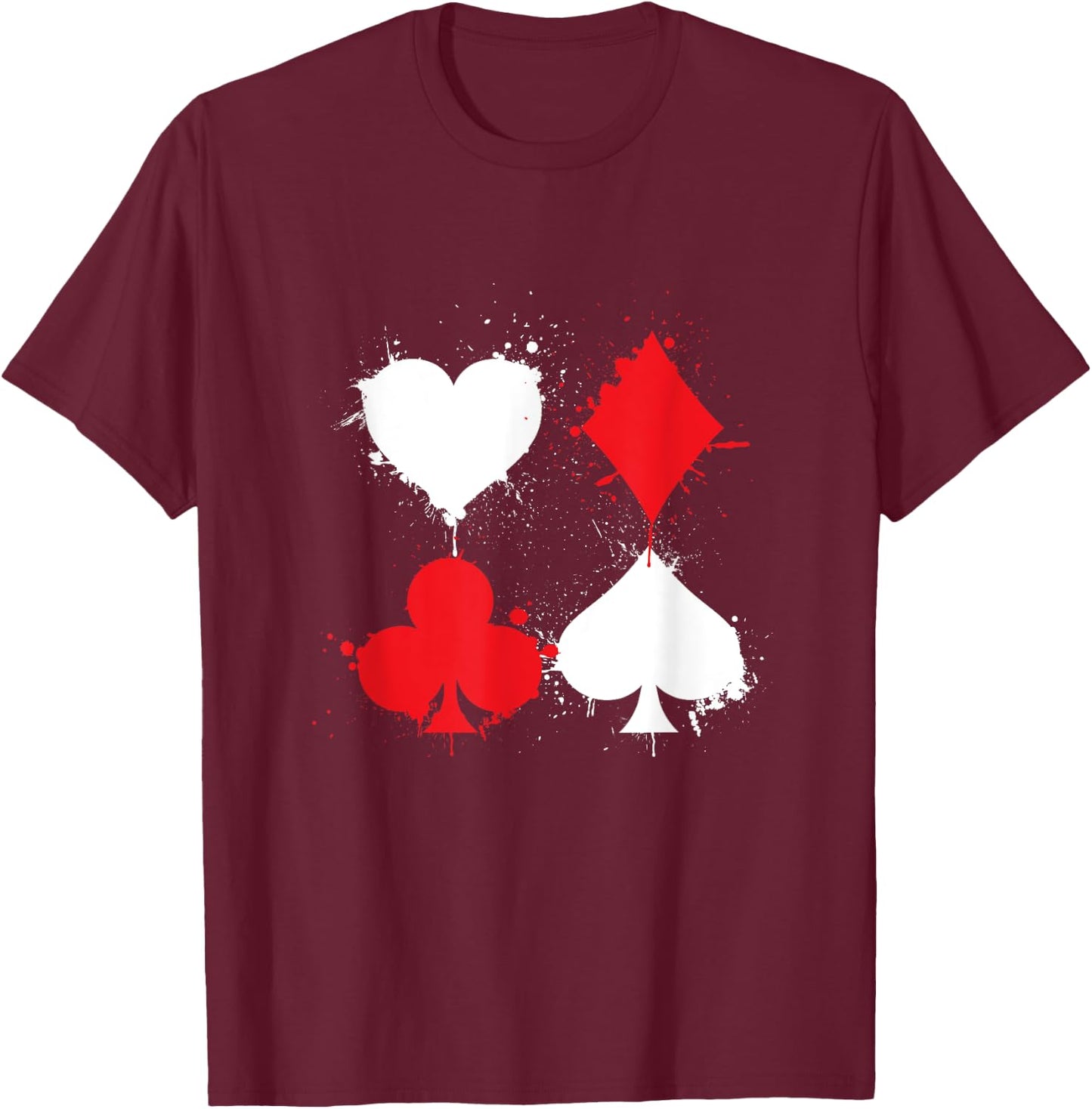 Casino Card Game Poker Game All In Cards Spades T-Shirt - T-Shirt | Maroon