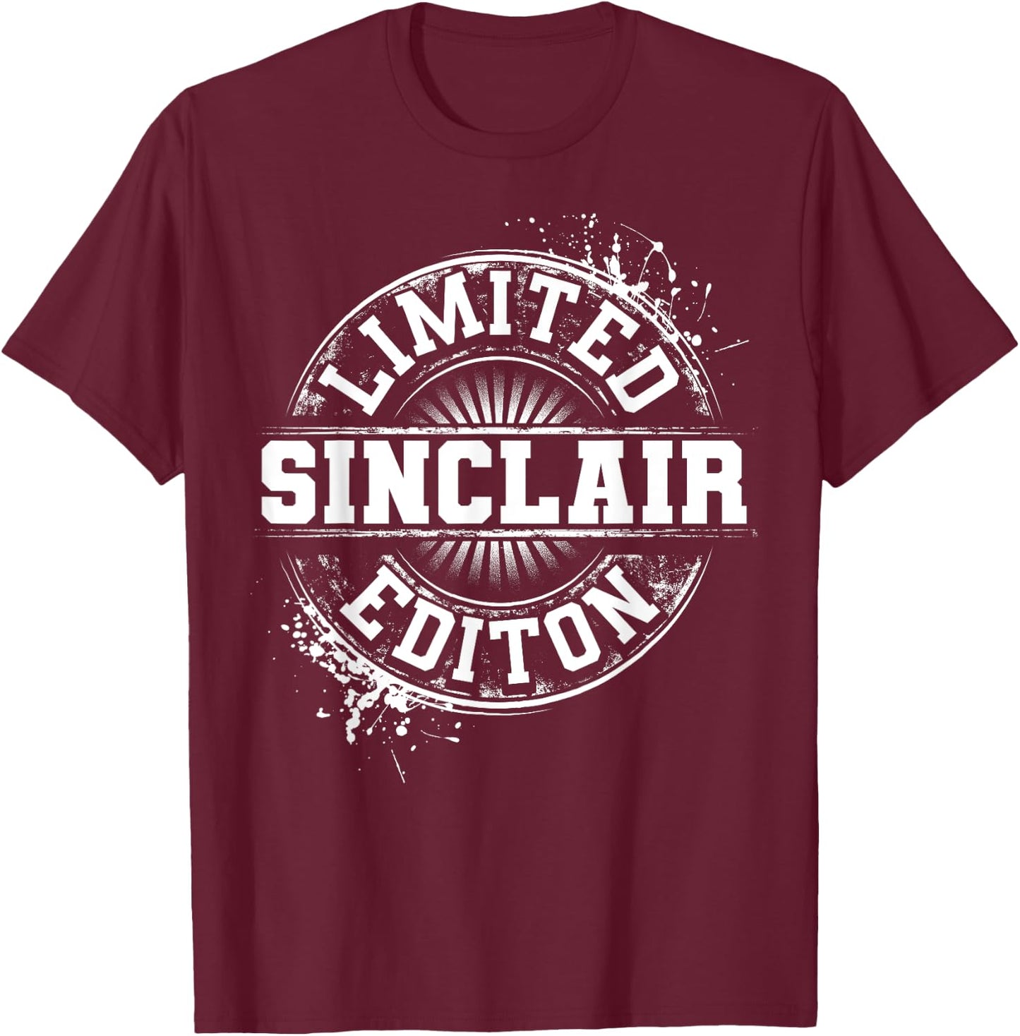 SINCLAIR Funny Surname Family Tree Birthday Reunion Gift T-Shirt - T-Shirt | Maroon