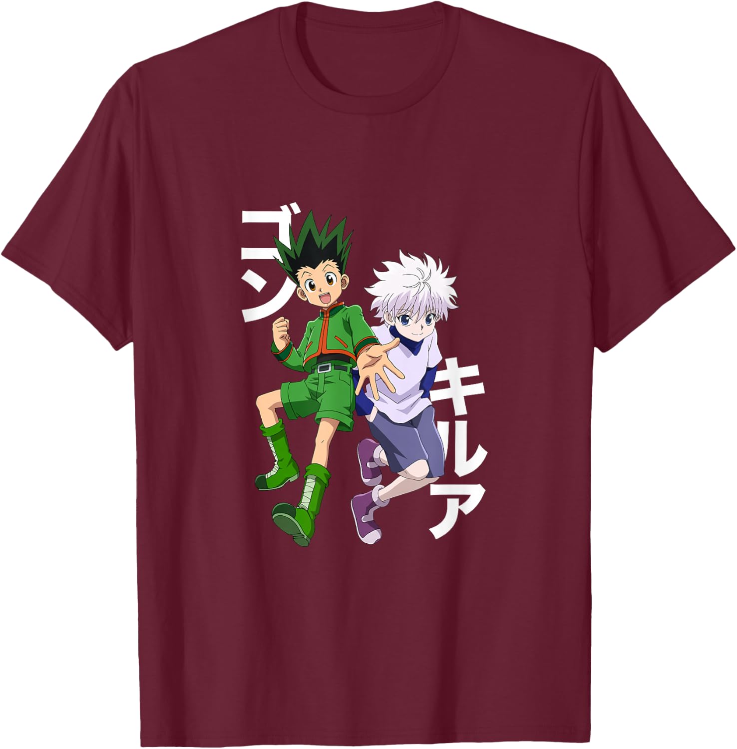 Hunter X Hunter Gon and Killua T-Shirt - T-Shirt | Maroon