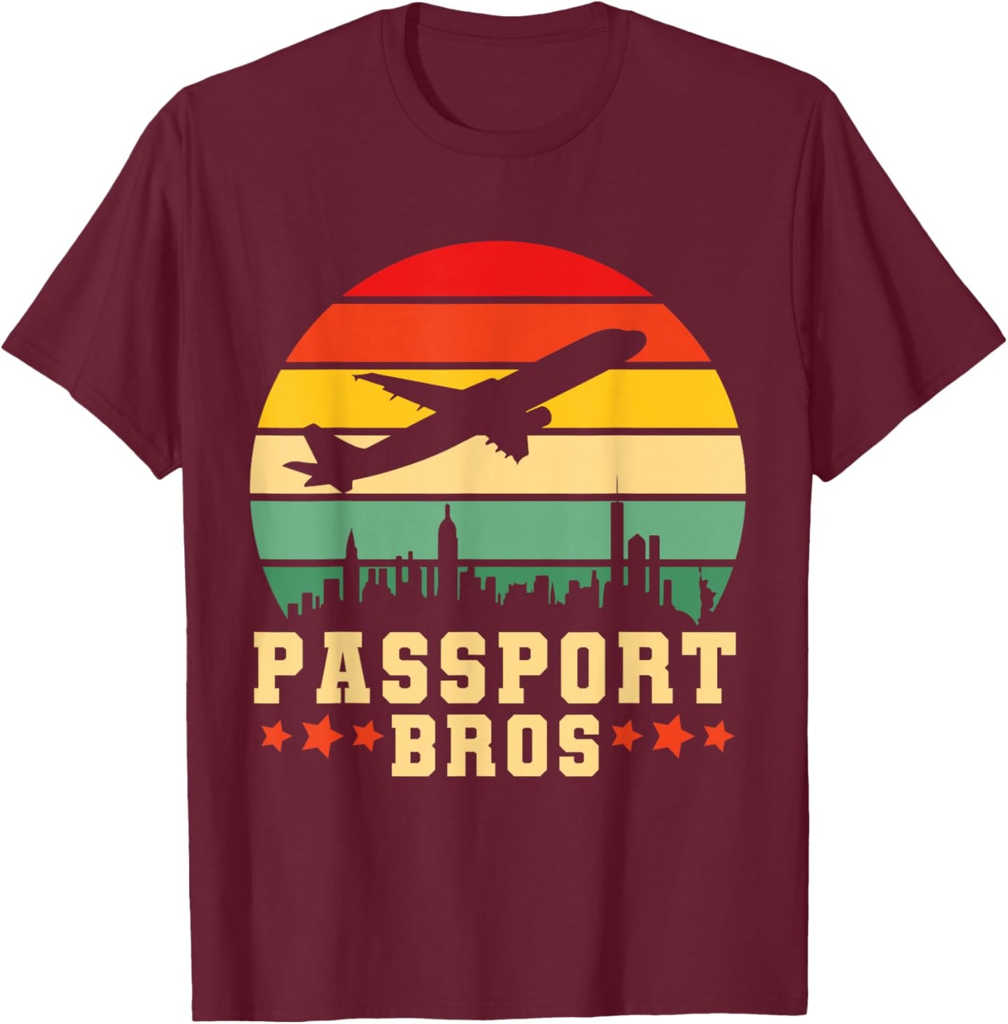 Find Love Abroad Modern Dating Meme Passport Bros T-Shirt - T-Shirt | Maroon
