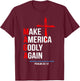 Make America Godly Again Psalm 33 12 T-Shirt - T-Shirt | Maroon