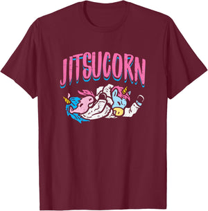 Jitsucorn Jiu Jitsu Unicorn Funny Grappling Martial Art Gift T-Shirt - T-Shirt | Maroon