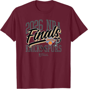 NBA 2026 Finals Knicks vs Thunder Final Flex T-Shirt - T-Shirt | Maroon